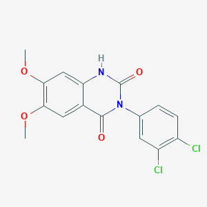 molecular formula C16H12Cl2N2O4 B3741596 3-(3,4-dichlorophenyl)-6,7-dimethoxy-2,4(1H,3H)-quinazolinedione 