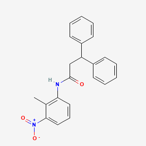 molecular formula C22H20N2O3 B3741597 N-(2-methyl-3-nitrophenyl)-3,3-diphenylpropanamide 