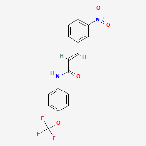 molecular formula C16H11F3N2O4 B3741598 3-(3-nitrophenyl)-N-[4-(trifluoromethoxy)phenyl]acrylamide 