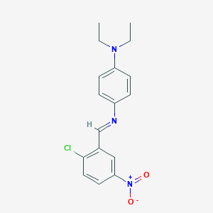 molecular formula C17H18ClN3O2 B374160 N~1~-(2-chloro-5-nitrobenzylidene)-N~4~,N~4~-diethyl-1,4-benzenediamine 