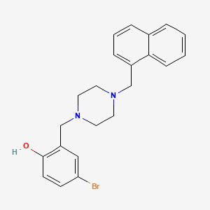 4-bromo-2-{[4-(1-naphthylmethyl)-1-piperazinyl]methyl}phenol