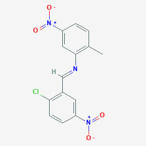 molecular formula C14H10ClN3O4 B374161 N-(2-chloro-5-nitrobenzylidene)-2-methyl-5-nitroaniline 