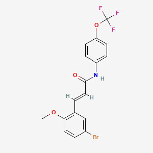 molecular formula C17H13BrF3NO3 B3741613 3-(5-bromo-2-methoxyphenyl)-N-[4-(trifluoromethoxy)phenyl]acrylamide 