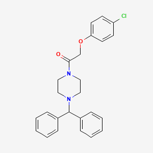 molecular formula C25H25ClN2O2 B3741624 1-[(4-chlorophenoxy)acetyl]-4-(diphenylmethyl)piperazine 