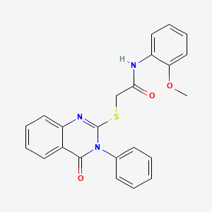 N-(2-methoxyphenyl)-2-[(4-oxo-3-phenyl-3,4-dihydro-2-quinazolinyl)thio]acetamide