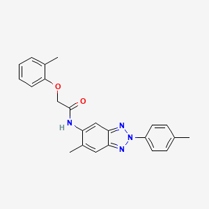 N-[6-methyl-2-(4-methylphenyl)-2H-1,2,3-benzotriazol-5-yl]-2-(2-methylphenoxy)acetamide