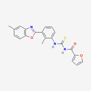 molecular formula C21H17N3O3S B3741662 N-({[2-methyl-3-(5-methyl-1,3-benzoxazol-2-yl)phenyl]amino}carbonothioyl)-2-furamide 