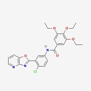 molecular formula C25H24ClN3O5 B3741680 N-(4-chloro-3-[1,3]oxazolo[4,5-b]pyridin-2-ylphenyl)-3,4,5-triethoxybenzamide CAS No. 5836-58-8