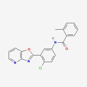 molecular formula C20H14ClN3O2 B3741688 N-(4-chloro-3-[1,3]oxazolo[4,5-b]pyridin-2-ylphenyl)-2-methylbenzamide CAS No. 420826-77-3