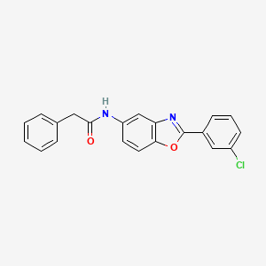 N-[2-(3-chlorophenyl)-1,3-benzoxazol-5-yl]-2-phenylacetamide