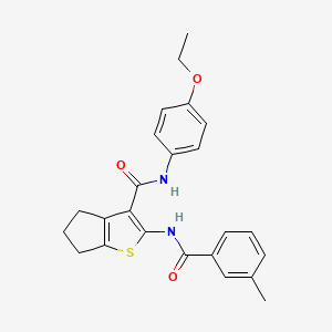 molecular formula C24H24N2O3S B3741699 N-(4-ethoxyphenyl)-2-[(3-methylbenzoyl)amino]-5,6-dihydro-4H-cyclopenta[b]thiophene-3-carboxamide 