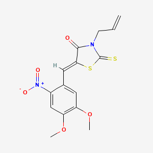 molecular formula C15H14N2O5S2 B3741702 3-allyl-5-(4,5-dimethoxy-2-nitrobenzylidene)-2-thioxo-1,3-thiazolidin-4-one 