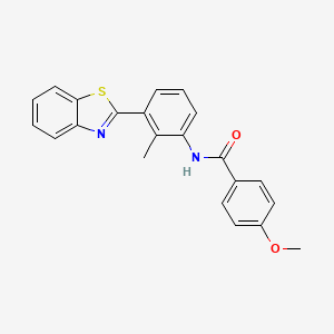 molecular formula C22H18N2O2S B3741709 N-[3-(1,3-benzothiazol-2-yl)-2-methylphenyl]-4-methoxybenzamide 