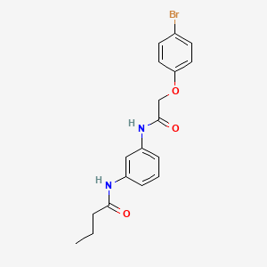 molecular formula C18H19BrN2O3 B3741716 N-(3-{[2-(4-bromophenoxy)acetyl]amino}phenyl)butanamide 