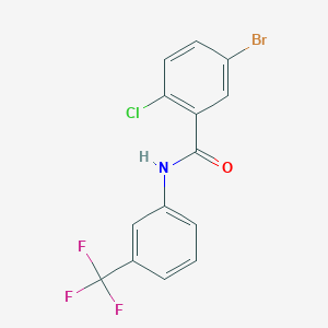 molecular formula C14H8BrClF3NO B3741753 5-bromo-2-chloro-N-[3-(trifluoromethyl)phenyl]benzamide 