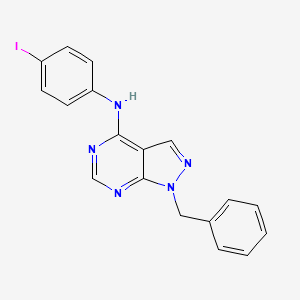 molecular formula C18H14IN5 B3741760 1-benzyl-N-(4-iodophenyl)-1H-pyrazolo[3,4-d]pyrimidin-4-amine 