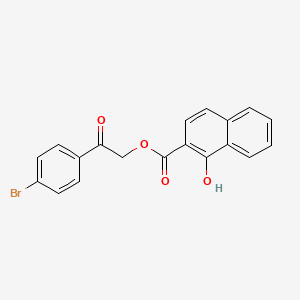 molecular formula C19H13BrO4 B3741764 2-(4-bromophenyl)-2-oxoethyl 1-hydroxy-2-naphthoate 