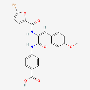 molecular formula C22H17BrN2O6 B3741776 4-{[2-[(5-bromo-2-furoyl)amino]-3-(4-methoxyphenyl)acryloyl]amino}benzoic acid 