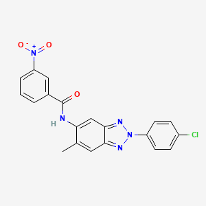 molecular formula C20H14ClN5O3 B3741786 N-[2-(4-chlorophenyl)-6-methyl-2H-1,2,3-benzotriazol-5-yl]-3-nitrobenzamide 