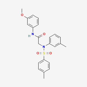 molecular formula C23H24N2O4S B3741802 N~1~-(3-methoxyphenyl)-N~2~-(3-methylphenyl)-N~2~-[(4-methylphenyl)sulfonyl]glycinamide 