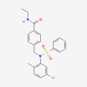 molecular formula C23H23ClN2O3S B3741807 4-{[(5-chloro-2-methylphenyl)(phenylsulfonyl)amino]methyl}-N-ethylbenzamide 