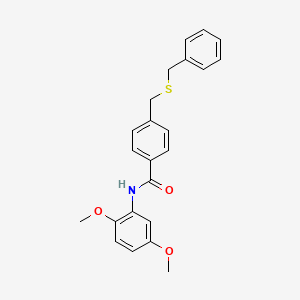 molecular formula C23H23NO3S B3741814 4-[(benzylthio)methyl]-N-(2,5-dimethoxyphenyl)benzamide 