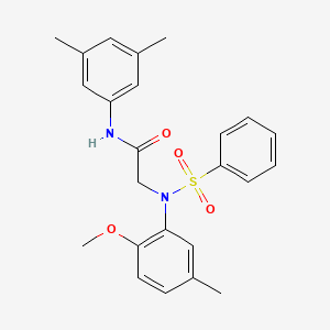 molecular formula C24H26N2O4S B3741818 N~1~-(3,5-dimethylphenyl)-N~2~-(2-methoxy-5-methylphenyl)-N~2~-(phenylsulfonyl)glycinamide 