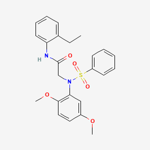 molecular formula C24H26N2O5S B3741823 N~2~-(2,5-dimethoxyphenyl)-N~1~-(2-ethylphenyl)-N~2~-(phenylsulfonyl)glycinamide 