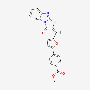 molecular formula C22H14N2O4S B3741852 methyl 4-{5-[(3-oxo[1,3]thiazolo[3,2-a]benzimidazol-2(3H)-ylidene)methyl]-2-furyl}benzoate 