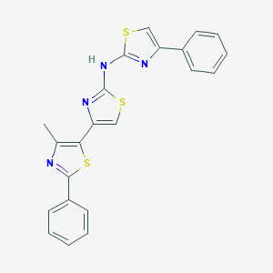 molecular formula C22H16N4S3 B374189 N-(4-phenyl-1,3-thiazol-2-yl)-N-(4'-methyl-2'-phenyl-4,5'-bis[1,3-thiazole]-2-yl)amine 