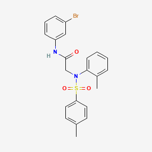 molecular formula C22H21BrN2O3S B3741899 N~1~-(3-bromophenyl)-N~2~-(2-methylphenyl)-N~2~-[(4-methylphenyl)sulfonyl]glycinamide 