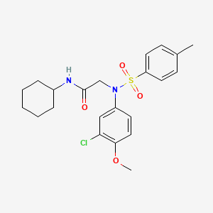 N~2~-(3-chloro-4-methoxyphenyl)-N~1~-cyclohexyl-N~2~-[(4-methylphenyl)sulfonyl]glycinamide