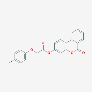 molecular formula C22H16O5 B374193 p-Tolyloxy-acetic acid 6-oxo-6H-benzo[c]chromen-3-yl ester 