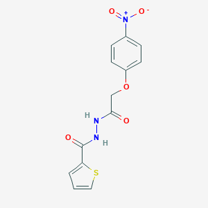molecular formula C13H11N3O5S B374194 N'-[2-(4-nitrophenoxy)acetyl]thiophene-2-carbohydrazide 