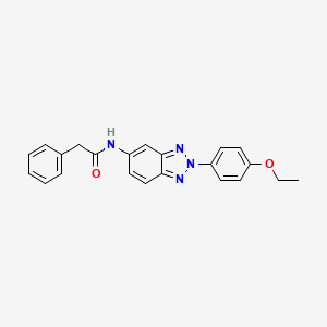 molecular formula C22H20N4O2 B3741948 N-[2-(4-ethoxyphenyl)-2H-1,2,3-benzotriazol-5-yl]-2-phenylacetamide 
