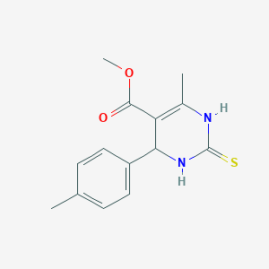molecular formula C14H16N2O2S B374195 Methyl 6-methyl-4-(4-methylphenyl)-2-thioxo-1,2,3,4-tetrahydro-5-pyrimidinecarboxylate 