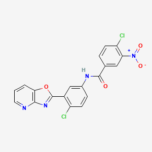 molecular formula C19H10Cl2N4O4 B3741954 4-chloro-N-(4-chloro-3-[1,3]oxazolo[4,5-b]pyridin-2-ylphenyl)-3-nitrobenzamide 