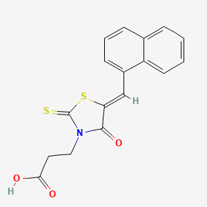 molecular formula C17H13NO3S2 B3741983 3-[5-(1-naphthylmethylene)-4-oxo-2-thioxo-1,3-thiazolidin-3-yl]propanoic acid 