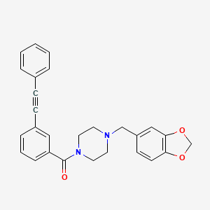 1-(1,3-benzodioxol-5-ylmethyl)-4-[3-(phenylethynyl)benzoyl]piperazine