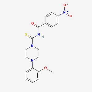 N-{[4-(2-methoxyphenyl)-1-piperazinyl]carbonothioyl}-4-nitrobenzamide
