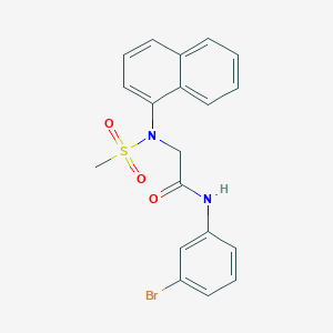 molecular formula C19H17BrN2O3S B3742009 N~1~-(3-bromophenyl)-N~2~-(methylsulfonyl)-N~2~-1-naphthylglycinamide 