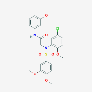 molecular formula C24H25ClN2O7S B3742017 N~2~-(5-chloro-2-methoxyphenyl)-N~2~-[(3,4-dimethoxyphenyl)sulfonyl]-N~1~-(3-methoxyphenyl)glycinamide 