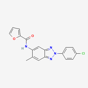 molecular formula C18H13ClN4O2 B3742023 N-[2-(4-chlorophenyl)-6-methyl-2H-1,2,3-benzotriazol-5-yl]-2-furamide 