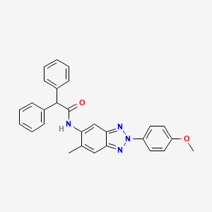 molecular formula C28H24N4O2 B3742028 N-[2-(4-methoxyphenyl)-6-methyl-2H-1,2,3-benzotriazol-5-yl]-2,2-diphenylacetamide CAS No. 6177-10-2