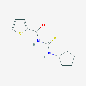 molecular formula C11H14N2OS2 B3742031 N-[(cyclopentylamino)carbonothioyl]-2-thiophenecarboxamide 
