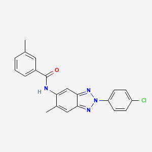 N-[2-(4-chlorophenyl)-6-methyl-2H-1,2,3-benzotriazol-5-yl]-3-methylbenzamide