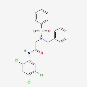molecular formula C21H17Cl3N2O3S B3742039 N~2~-benzyl-N~2~-(phenylsulfonyl)-N~1~-(2,4,5-trichlorophenyl)glycinamide 