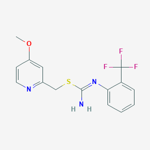 (4-methoxy-2-pyridinyl)methyl N-[2-(trifluoromethyl)phenyl]imidothiocarbamate