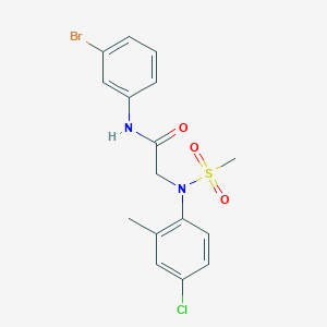 molecular formula C16H16BrClN2O3S B3742045 N~1~-(3-bromophenyl)-N~2~-(4-chloro-2-methylphenyl)-N~2~-(methylsulfonyl)glycinamide 