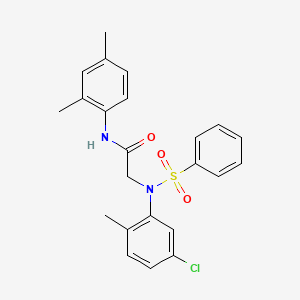 N~2~-(5-chloro-2-methylphenyl)-N~1~-(2,4-dimethylphenyl)-N~2~-(phenylsulfonyl)glycinamide